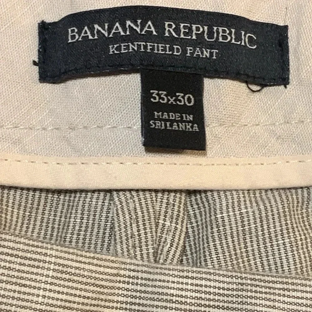 Banana Republic Kentfield Pant Men’s Seersucker Linen Size 33x30